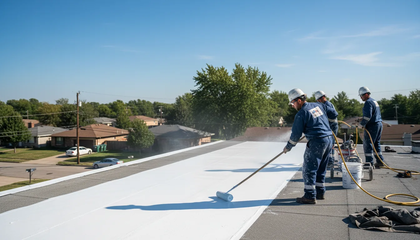 Commercial roof coating in Macomb, OK near me